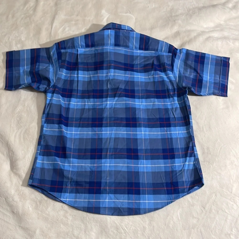Thomas Dean Collection Short Sleeve Button Down Medium Shirt - Picture 4 of 4